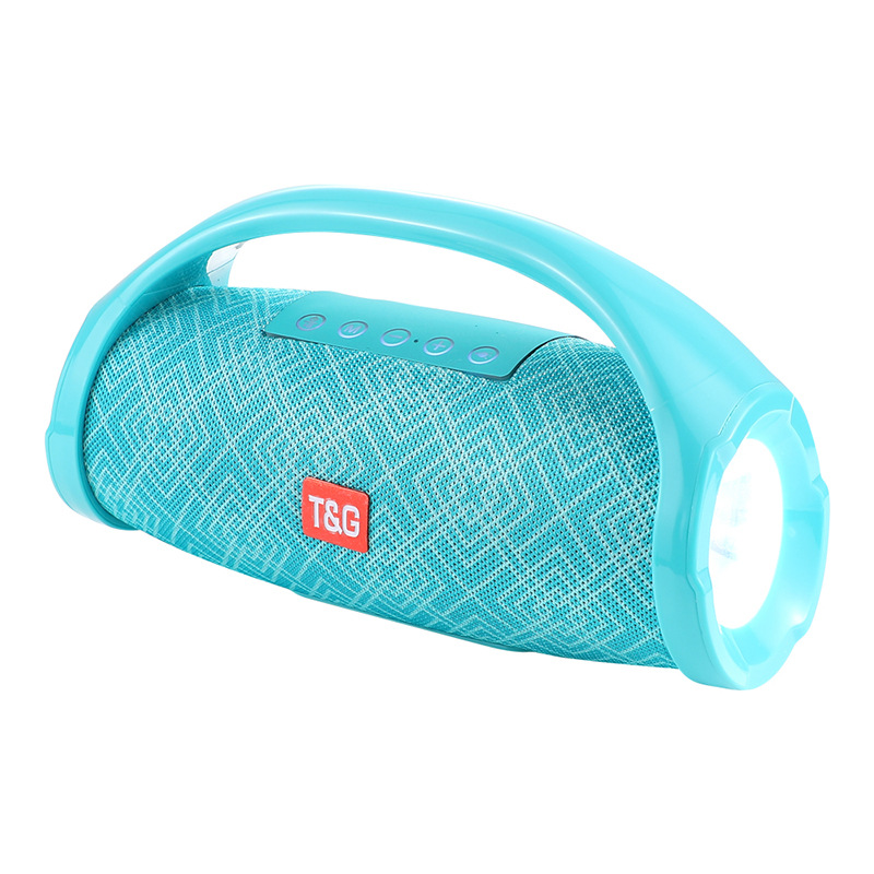 Portable Waterproof Bluetooth Speaker with Flashlight - Light Blue